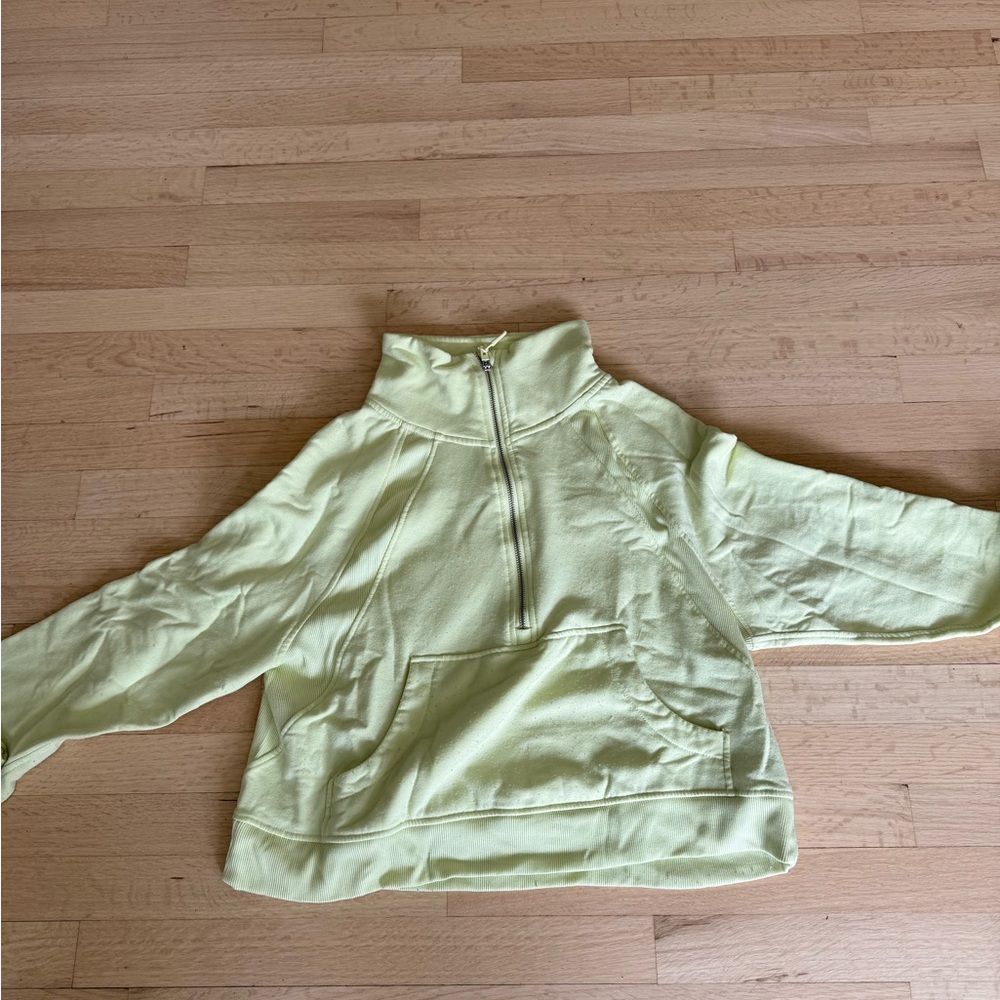 Yellow Half-Zip Pullover Sweatshirt